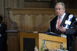 Discours d'Antonio Guterres à l'UCLouvain après avoir reçu le Doctorat Honoris Causa pour l'ONU
